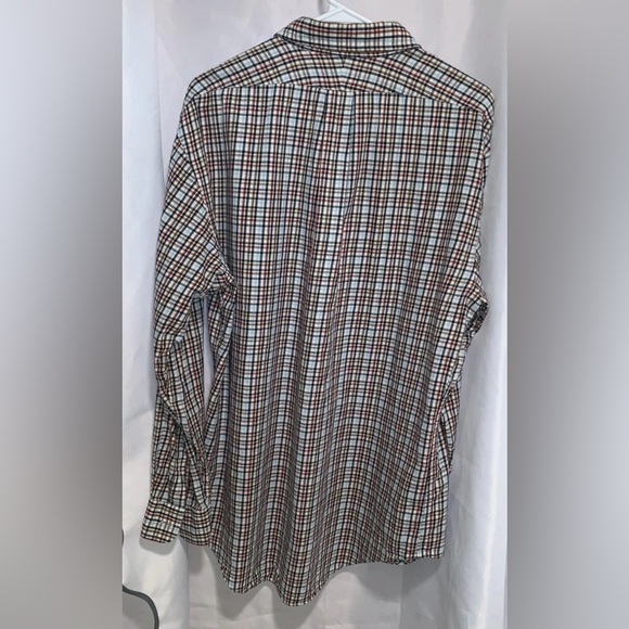 Lands' End Men’s Tailored Cotton Shirt XL 16 1/2-34 Classic Plaid Button Down - Picture 3 of 8